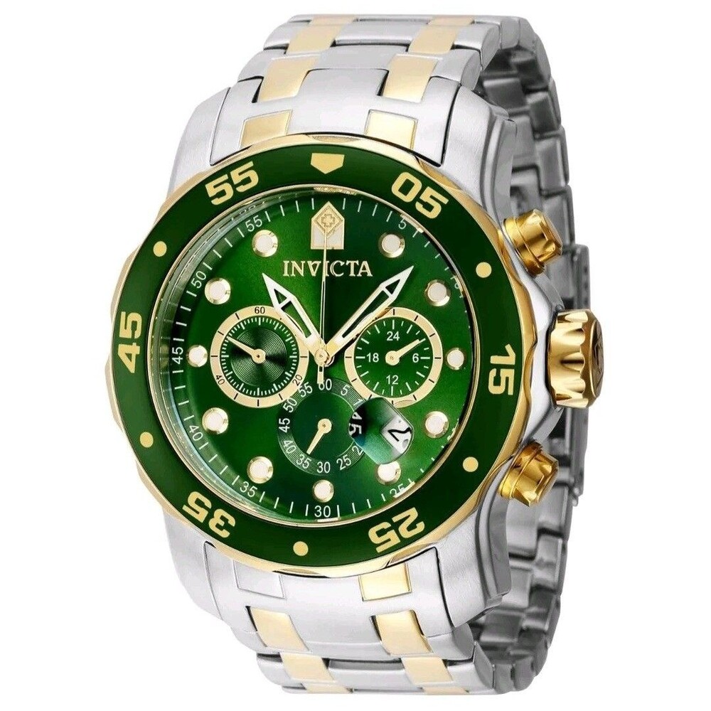 Invicta Pro Diver SCUBA Men’s Watch 48mm Steel Gold Green 40191